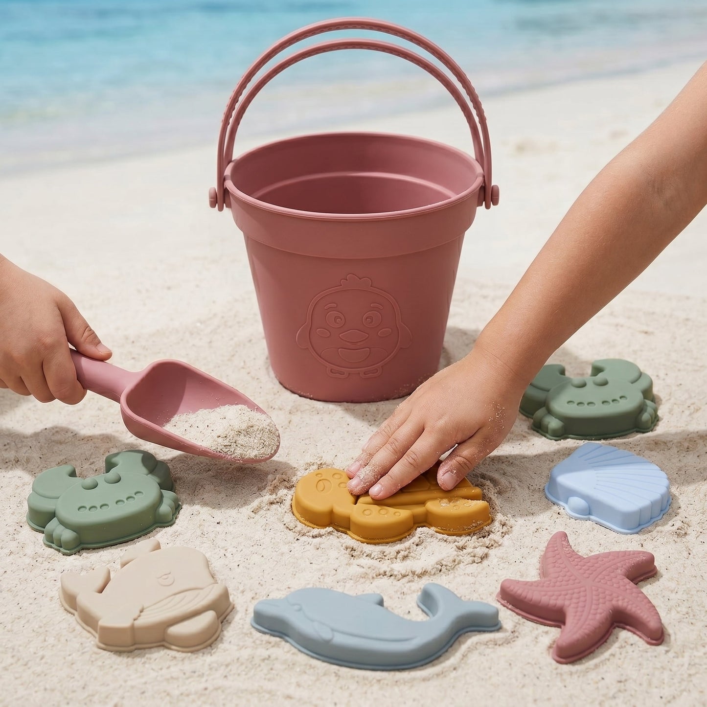 Kids Beach Sand Toy Set with Mesh Bag