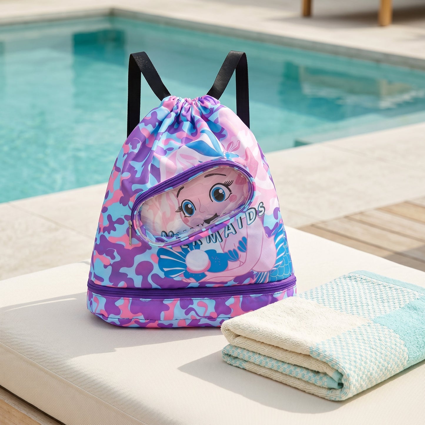 Kids Wet Dry Swim Bag – Waterproof Beach Tote