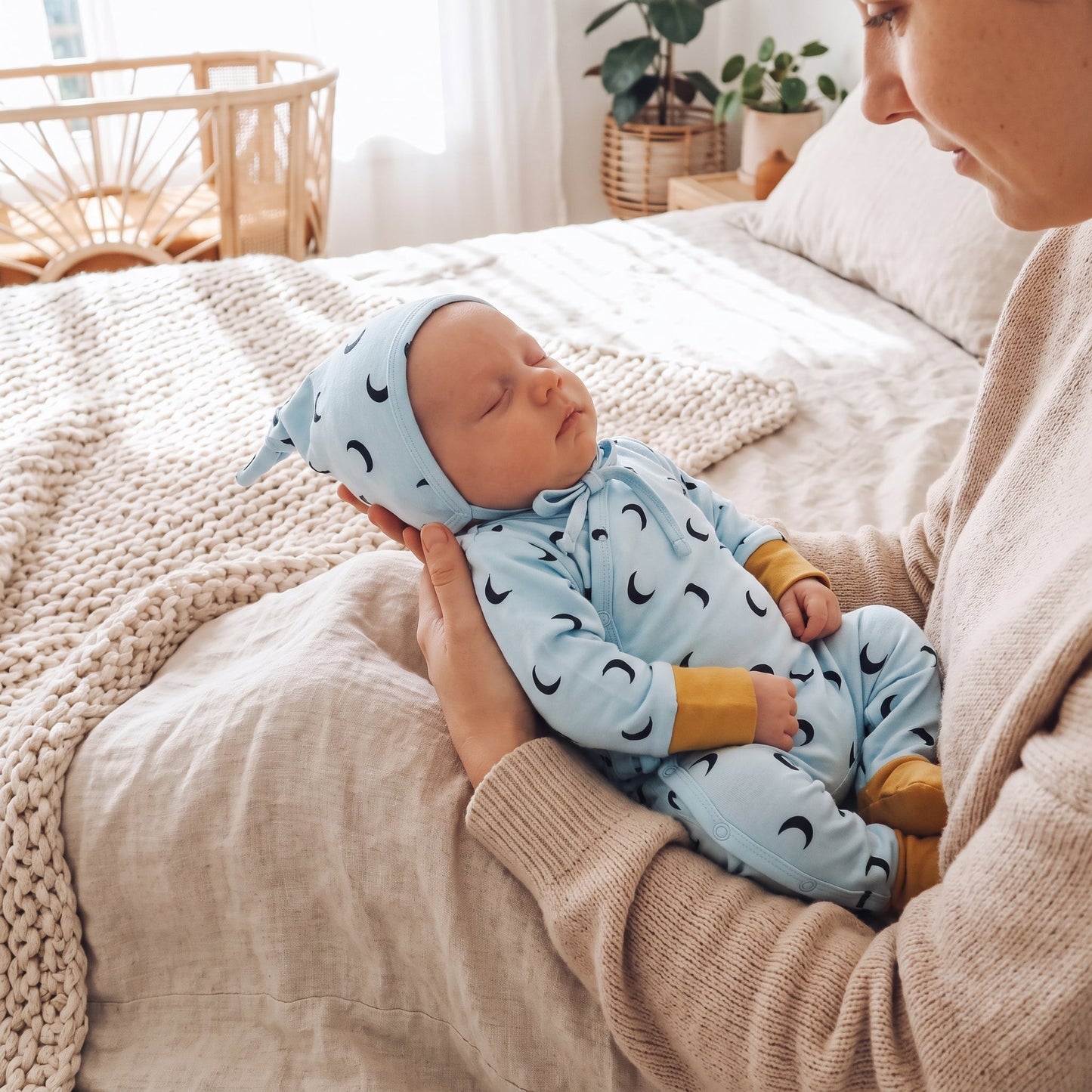 Cotton Baby Footed Romper – Long Sleeve Bodysuit