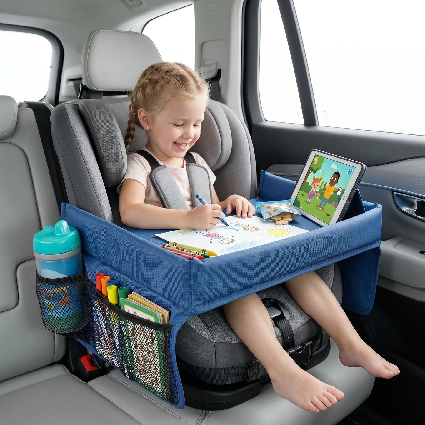 Kids Car Seat Travel Tray – Snack & Play Table