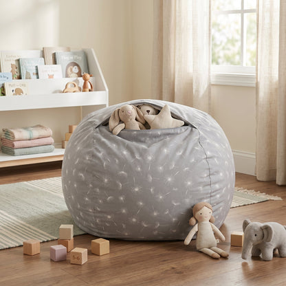 Kids Storage Bean Bag Chair – Stuffed Animal Organizer