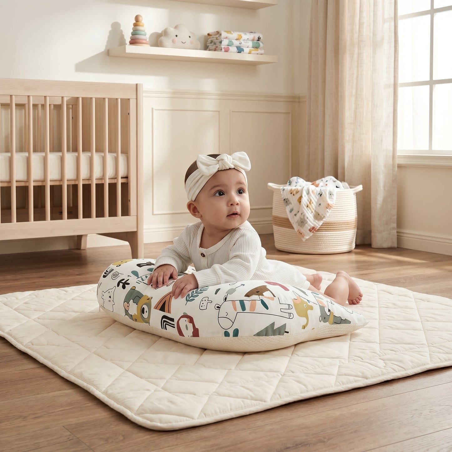 Tummy Time Support Pillow for Infants – Development Cushion