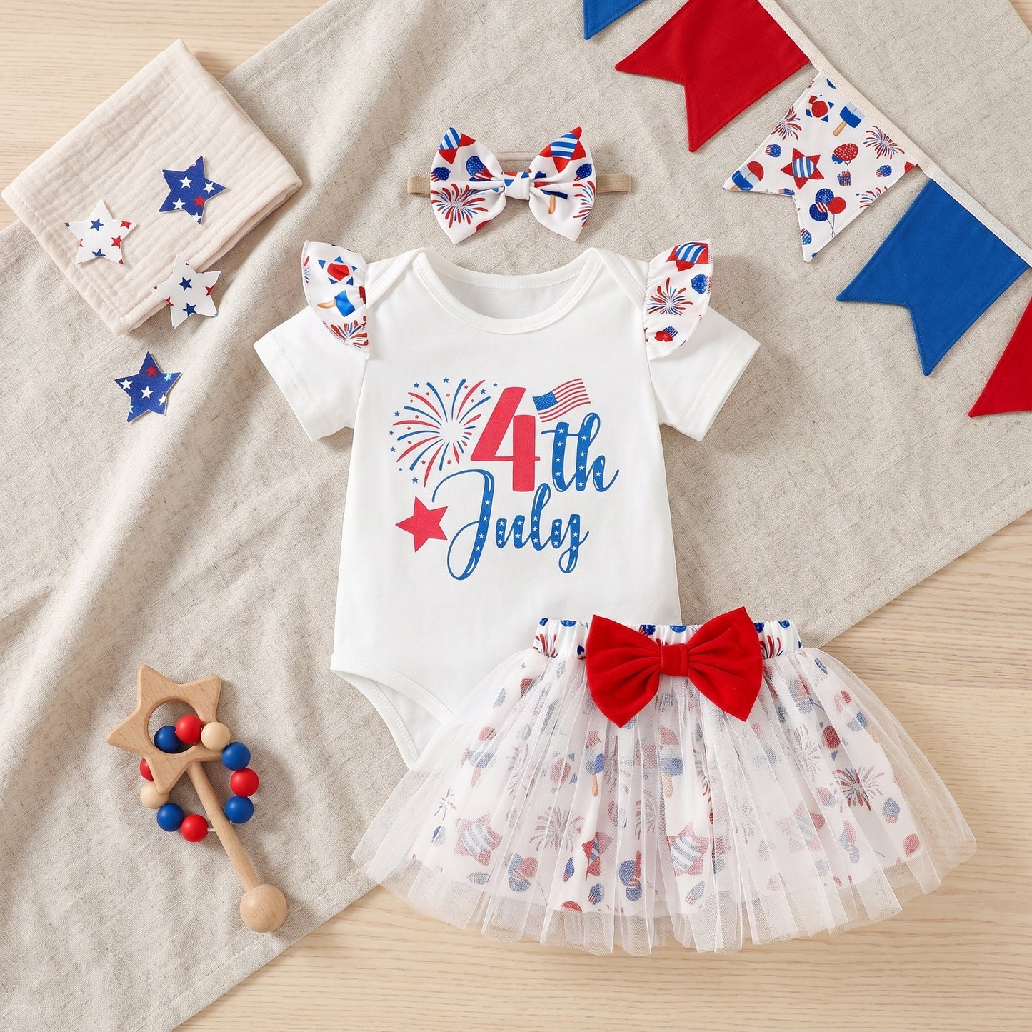 Kids 4th of July Patriotic Outfit Set – Baby Holiday Clothing
