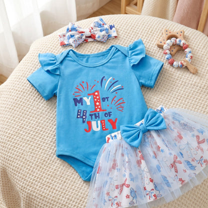 Kids 4th of July Patriotic Outfit Set – Baby Holiday Clothing