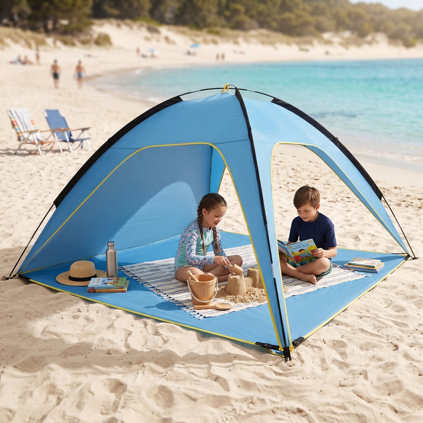 Pop-Up Beach Tent with UV Protection – Portable Sun Shelter