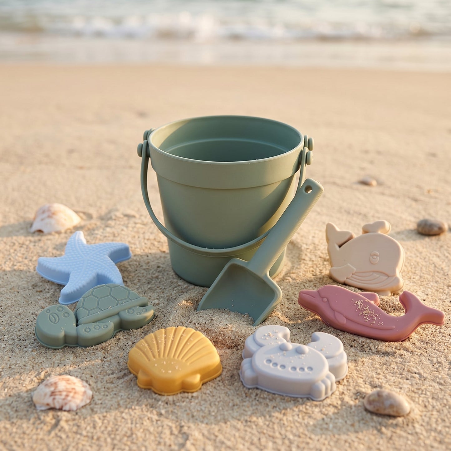Kids Beach Sand Toy Set with Mesh Bag