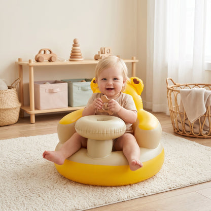 Baby Inflatable Bath Seat – Bear Design Bathtub Support
