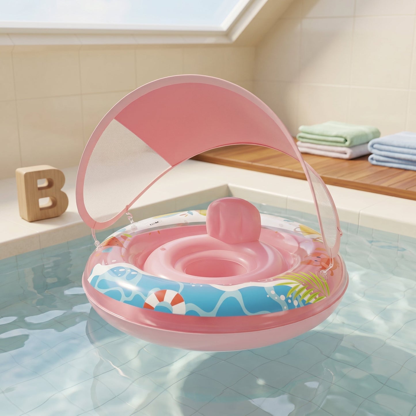 Baby Pool Float Seat for Travel – Inflatable Swim Ring