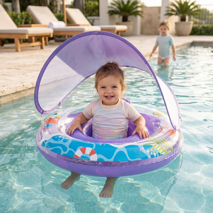 Baby Pool Float Seat for Travel – Inflatable Swim Ring