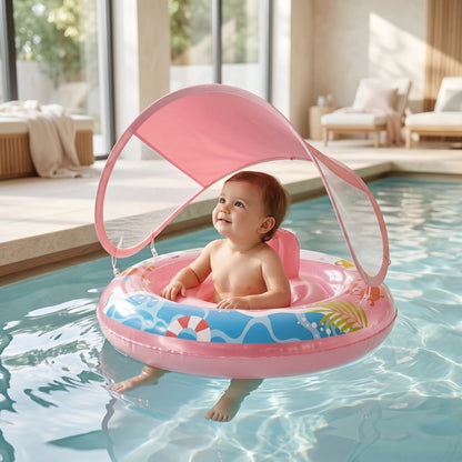 Baby Pool Float Seat for Travel – Inflatable Swim Ring