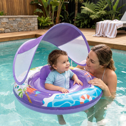 Baby Pool Float Seat for Travel – Inflatable Swim Ring