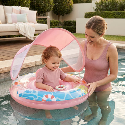 Baby Pool Float Seat for Travel – Inflatable Swim Ring