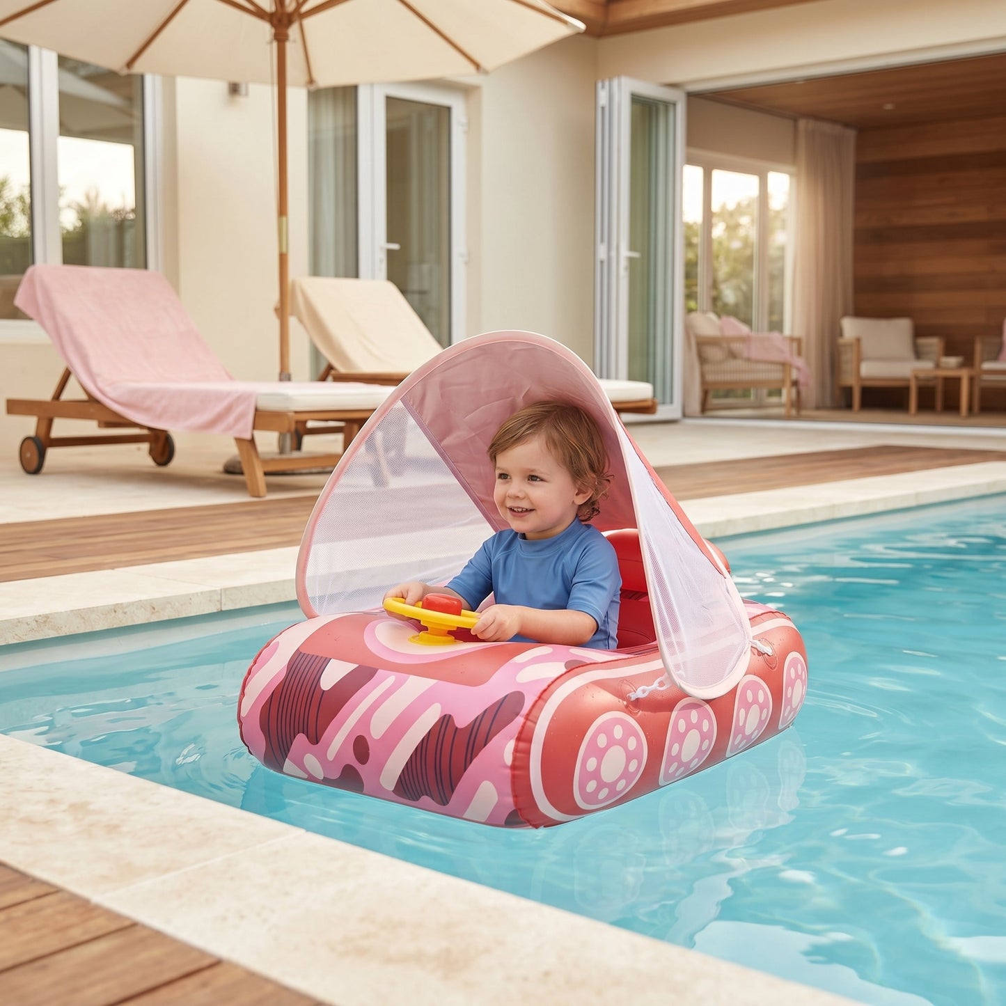 Baby Swim Float Ring with Seat – Inflatable Pool Float