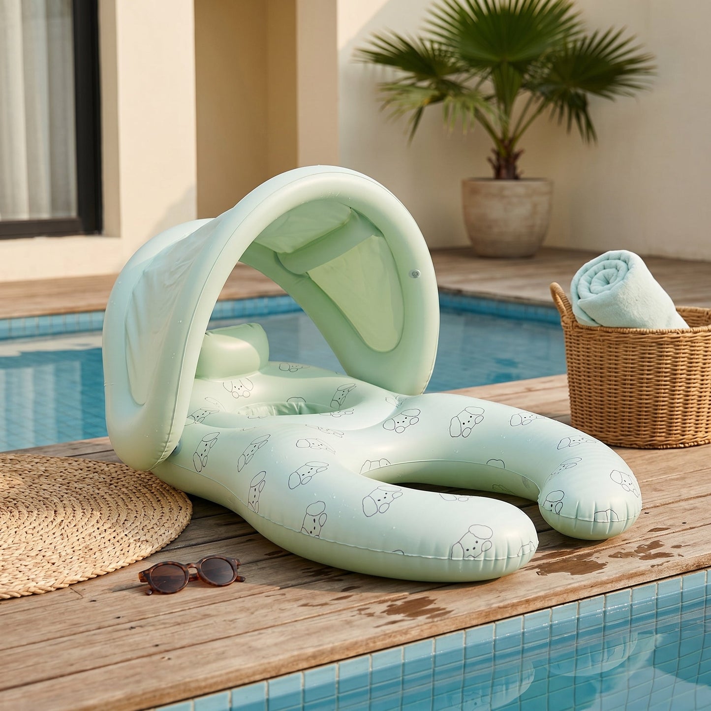 Baby Pool Float with Canopy Seat – Shaded Swim Ring