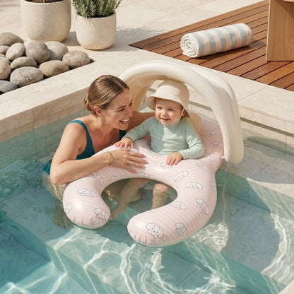 Baby Pool Float with Canopy Seat – Shaded Swim Ring
