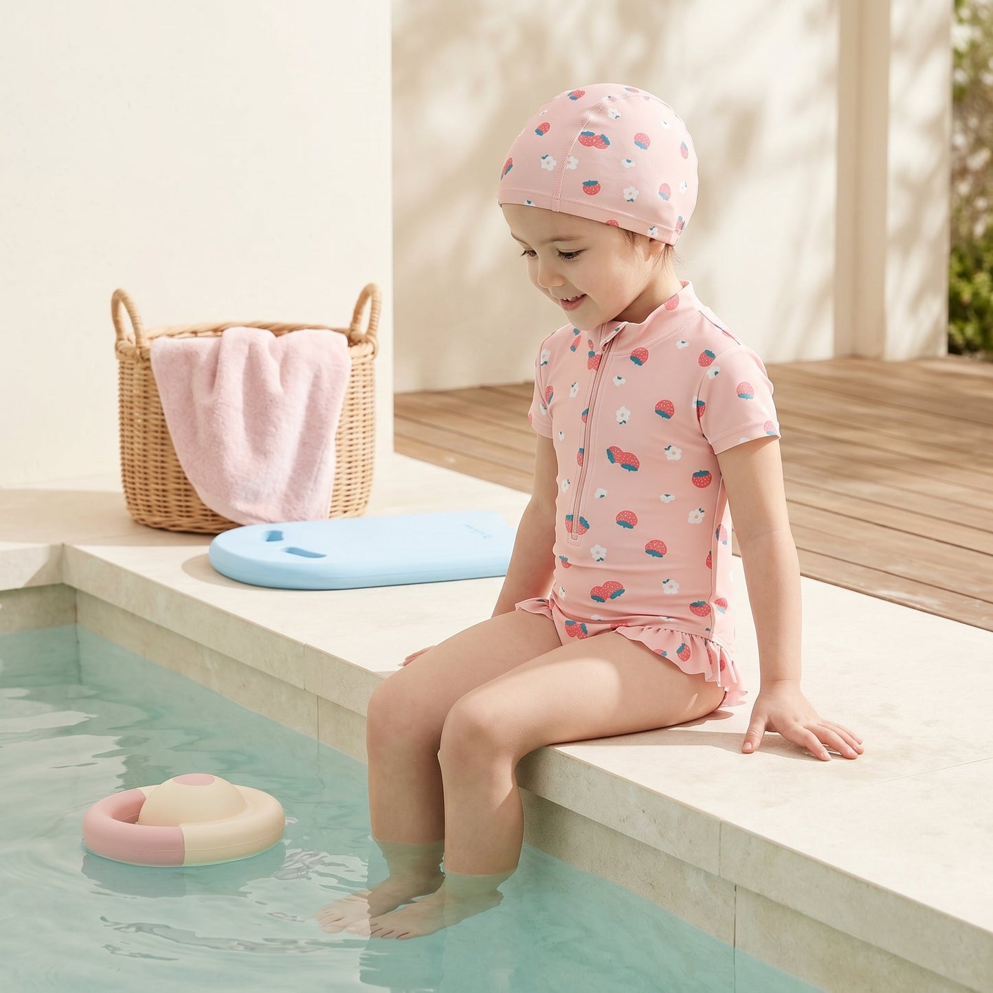Girls Floral Bloom One-Piece Swimsuit