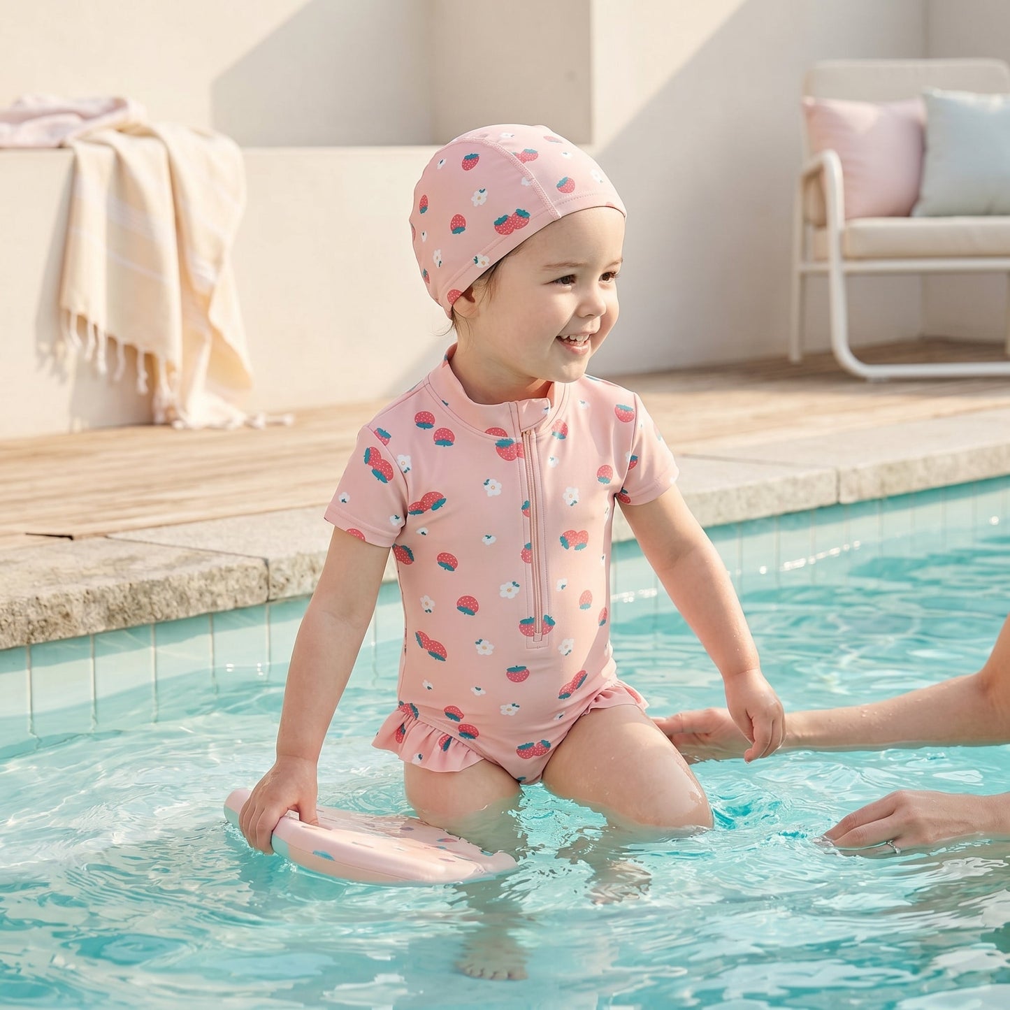 Girls Floral Bloom One-Piece Swimsuit