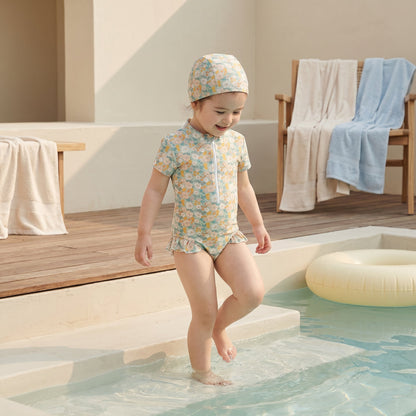 Girls Floral Bloom One-Piece Swimsuit