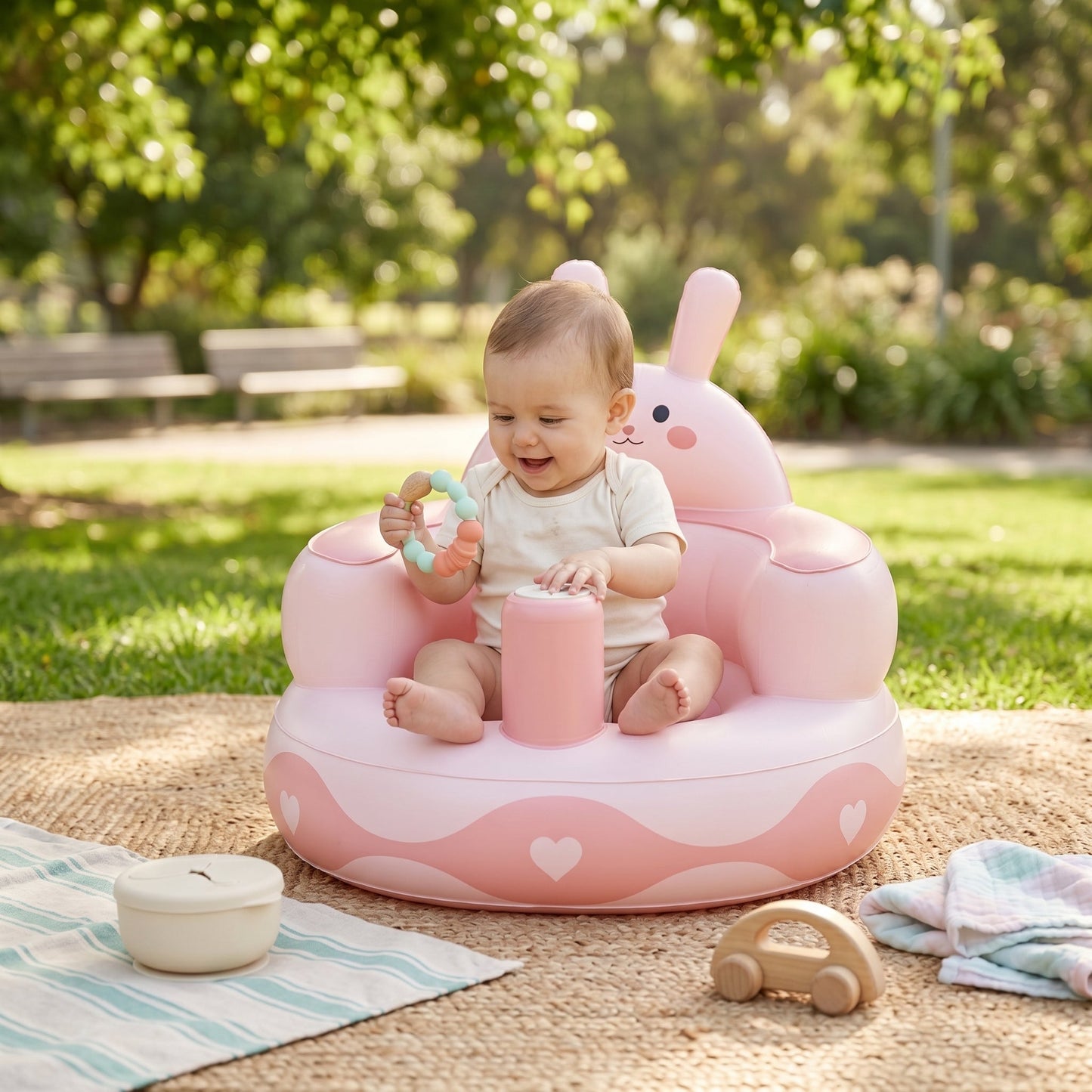Baby Inflatable Bath Seat – Sprout Design Bathtub Support