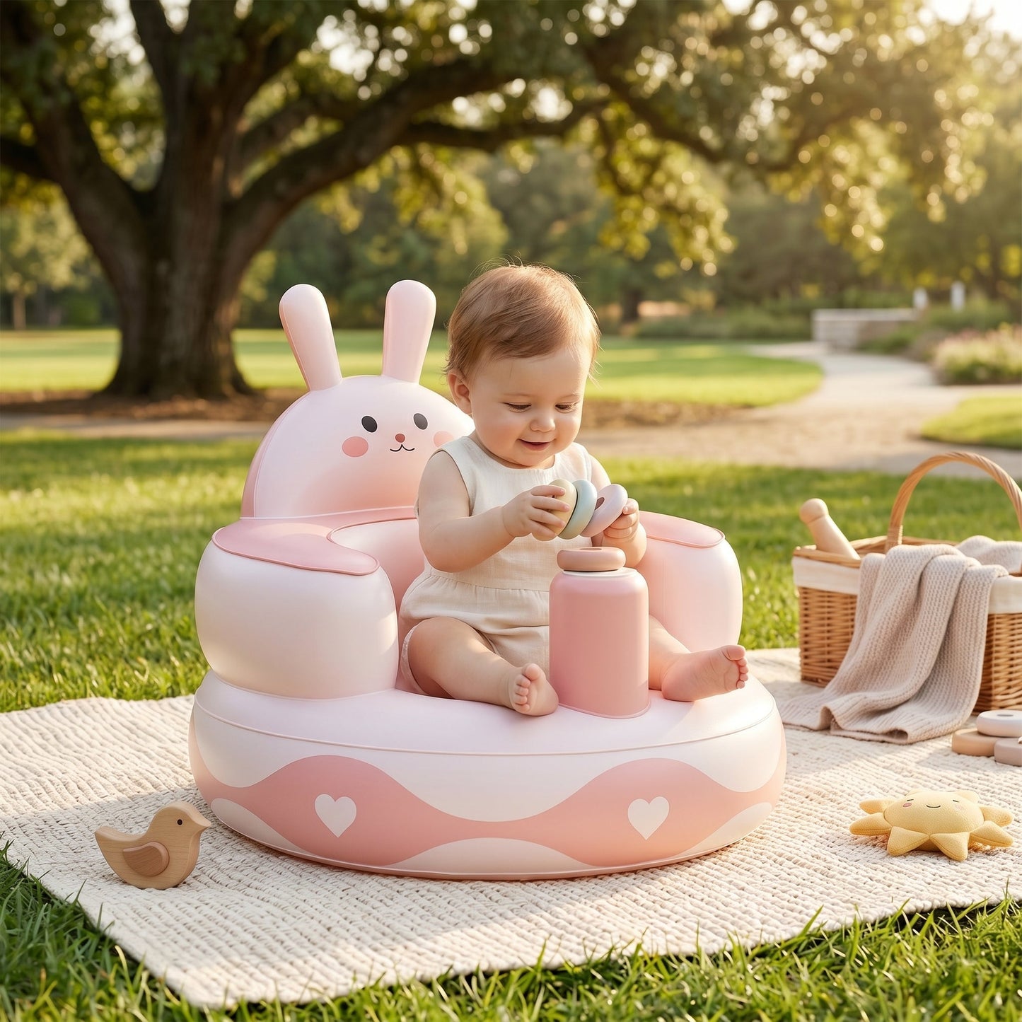Baby Inflatable Bath Seat – Sprout Design Bathtub Support