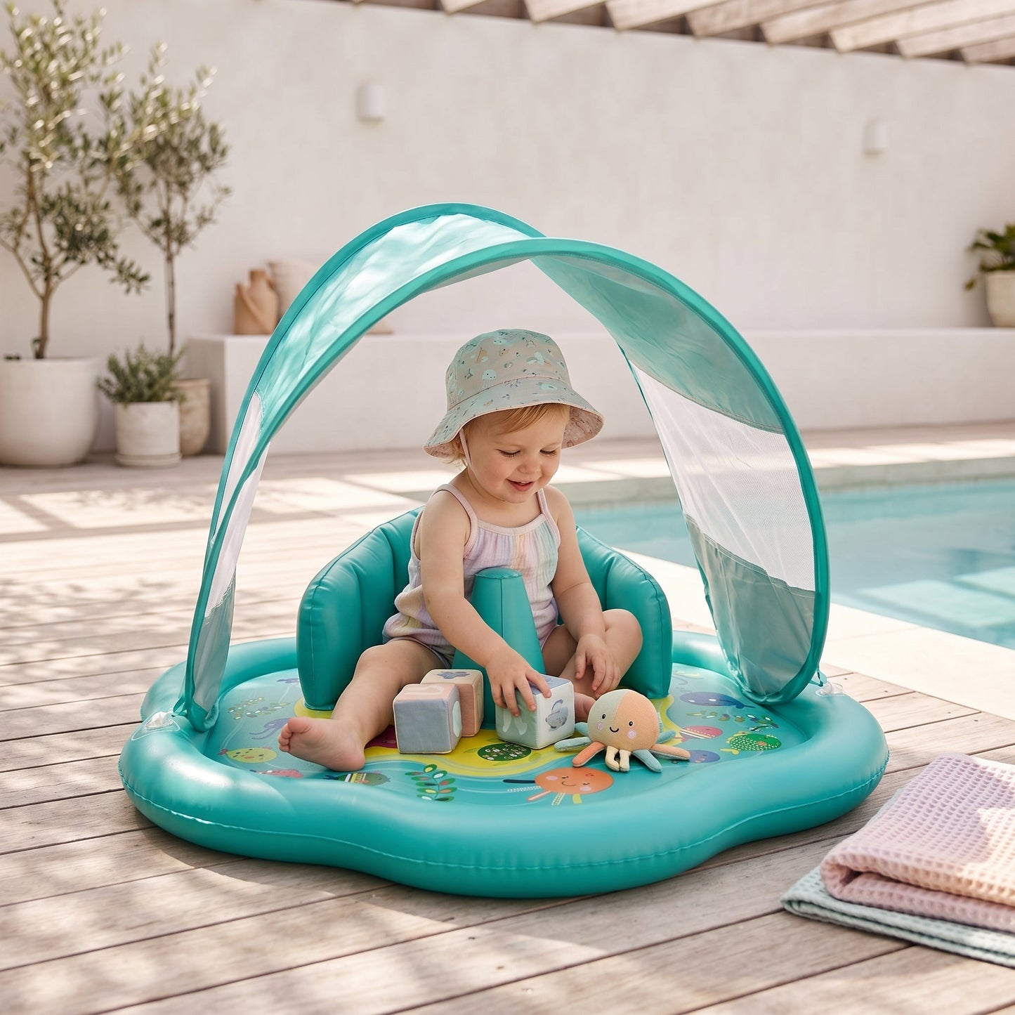 Inflatable Splash Water Play Mat for Baby Tummy Time