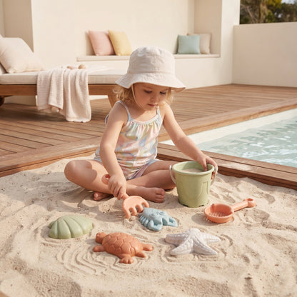 Kids Beach Sand Digging Toy Set with Mesh Bag