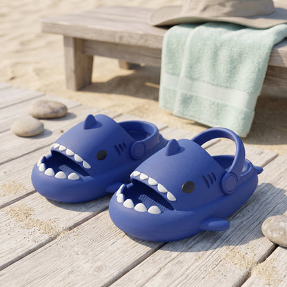 Kids Shark Pool Slide Sandals – Non-Slip Water Shoes