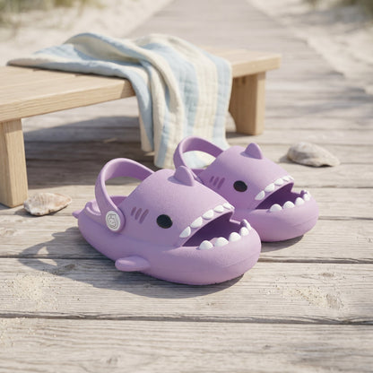 Kids Shark Pool Slide Sandals – Non-Slip Water Shoes