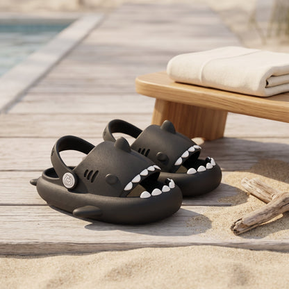 Kids Shark Pool Slide Sandals – Non-Slip Water Shoes
