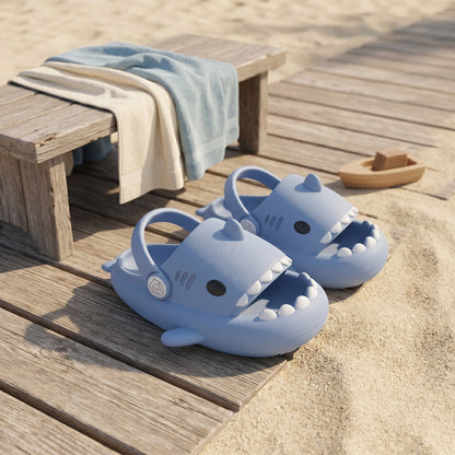 Kids Shark Pool Slide Sandals – Non-Slip Water Shoes