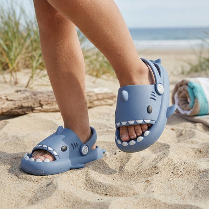 Kids Shark Pool Slide Sandals – Non-Slip Water Shoes