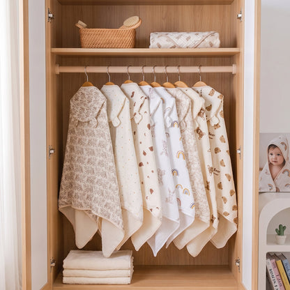 Baby Hooded Bath Towel – Floral Print Cotton Towel
