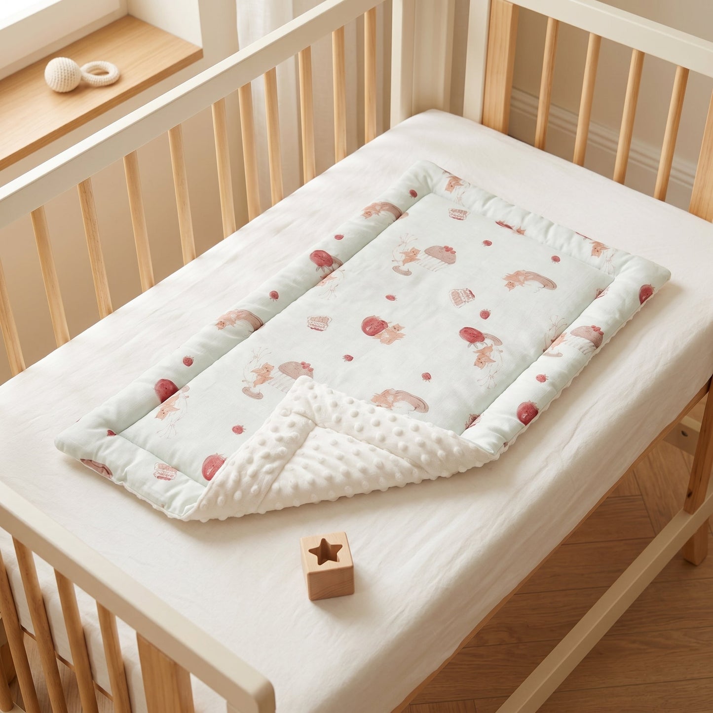 Linen Baby Changing Mat – Portable Waterproof Diaper Pad