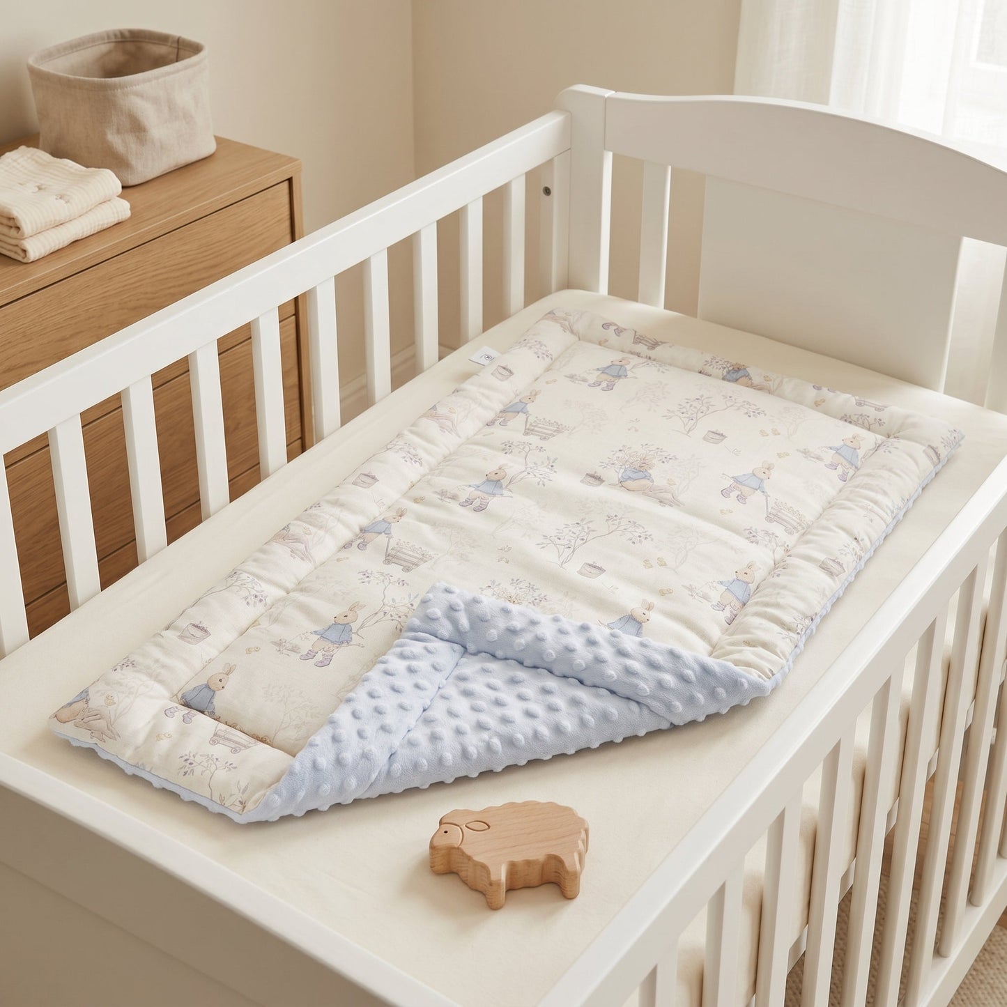 Linen Baby Changing Mat – Portable Waterproof Diaper Pad