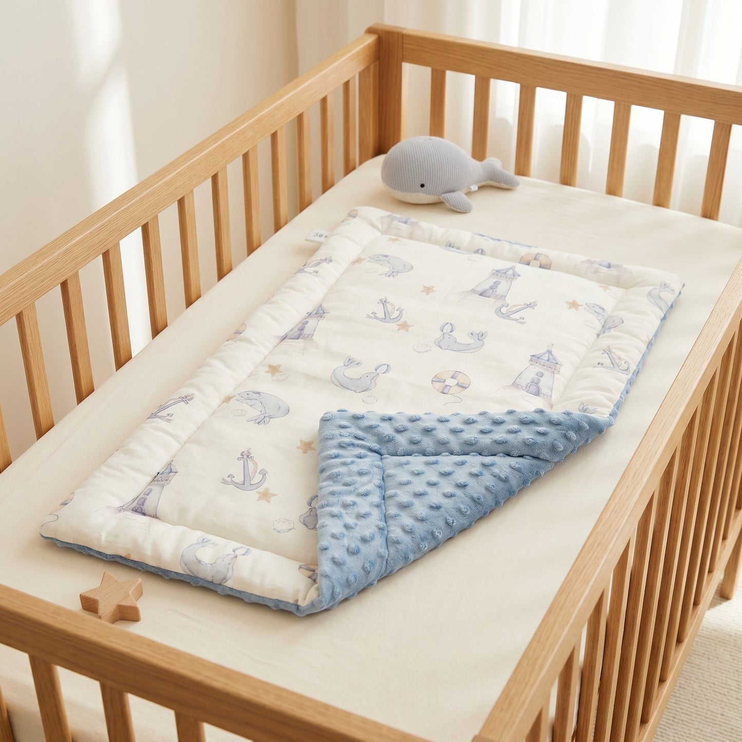 Linen Baby Changing Mat – Portable Waterproof Diaper Pad