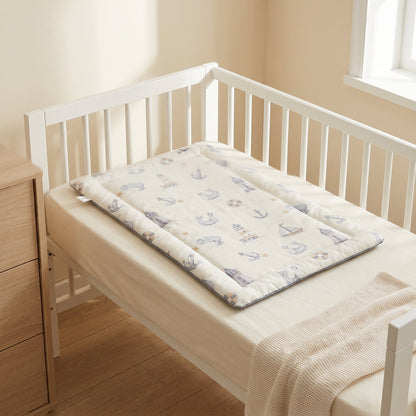 Linen Baby Changing Mat – Portable Waterproof Diaper Pad