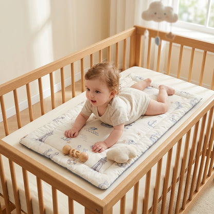 Linen Baby Changing Mat – Portable Waterproof Diaper Pad