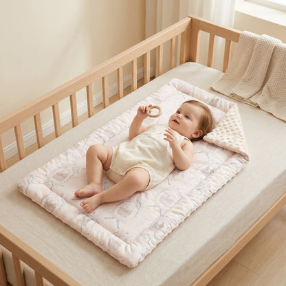 Linen Baby Changing Mat – Portable Waterproof Diaper Pad