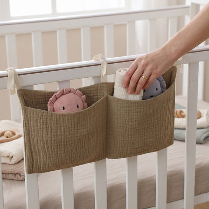 Hanging Crib Storage Organizer – Nursery Pocket Caddy