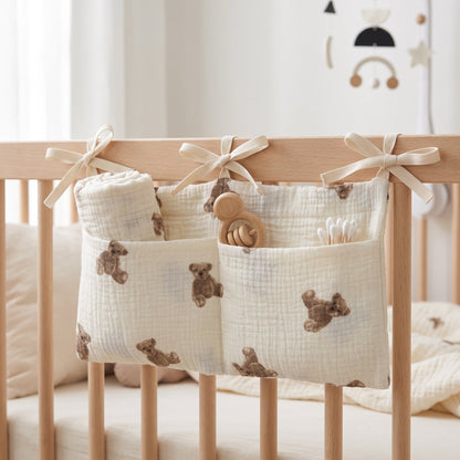 Hanging Crib Storage Organizer – Nursery Pocket Caddy