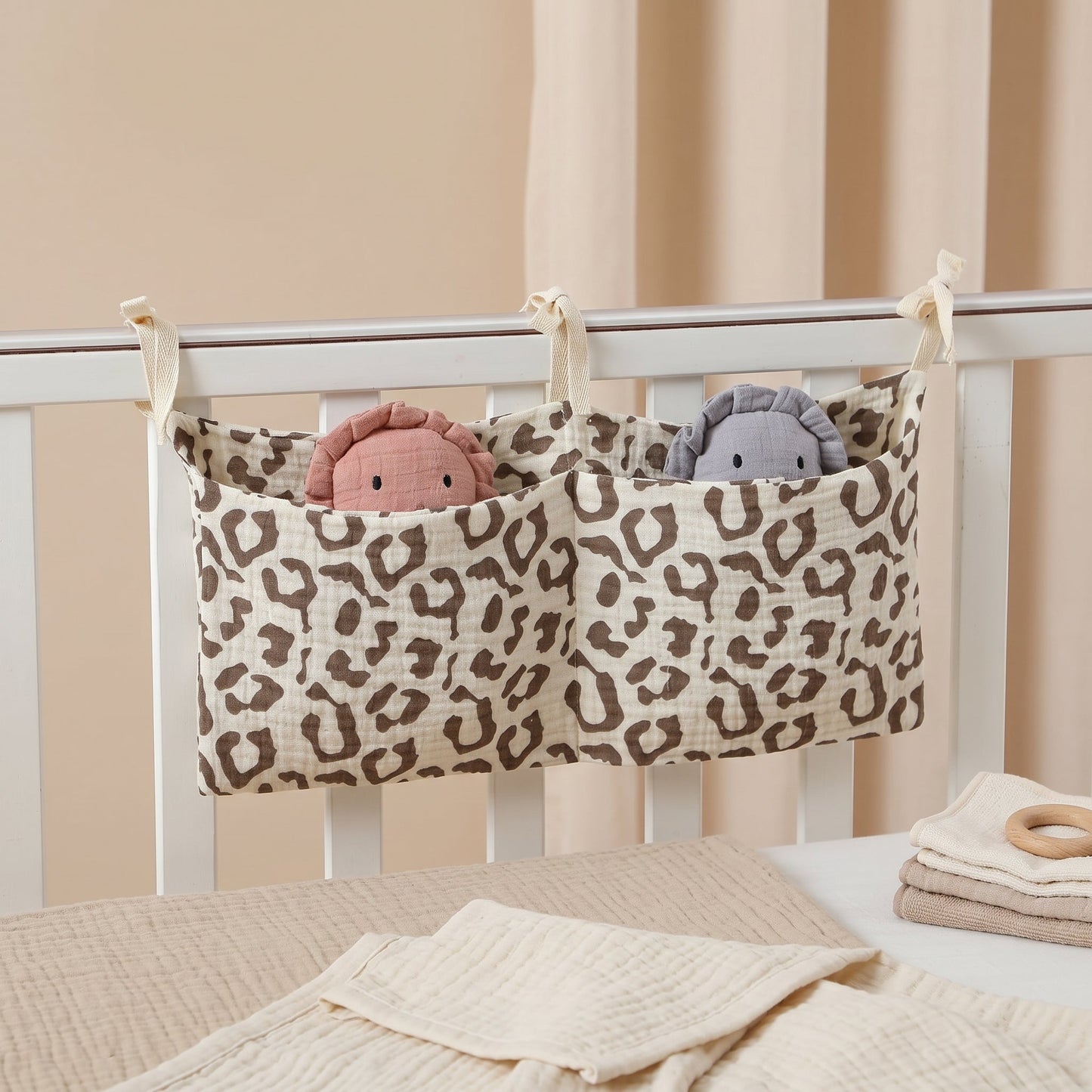 Hanging Crib Storage Organizer – Nursery Pocket Caddy