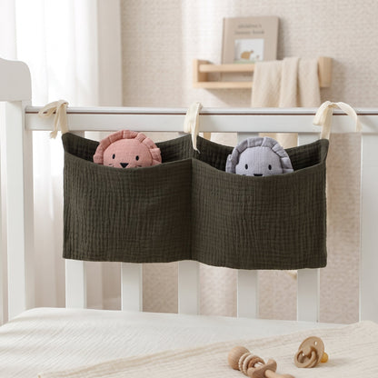 Hanging Crib Storage Organizer – Nursery Pocket Caddy