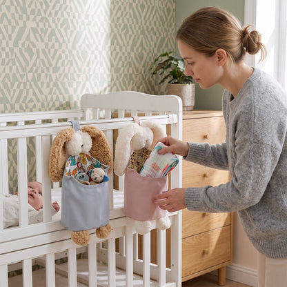 Crib Storage Caddy Organizer – Nursery Essentials Holder