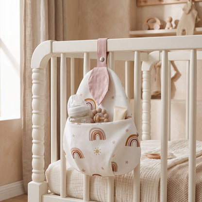 Crib-Mount Diaper Caddy Organizer – Hanging Storage Bag