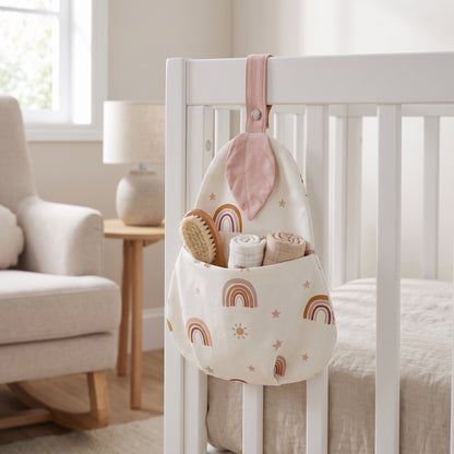 Crib-Mount Diaper Caddy Organizer – Hanging Storage Bag