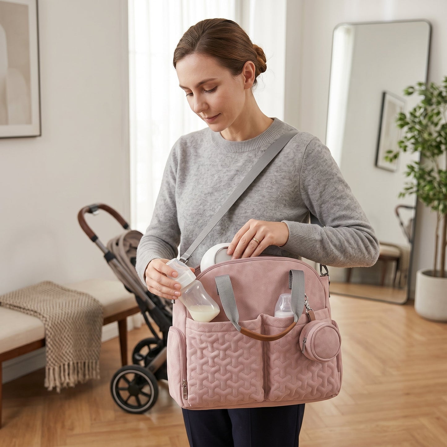 Breast Pump Carrying Tote Bag – Padded Travel Bag