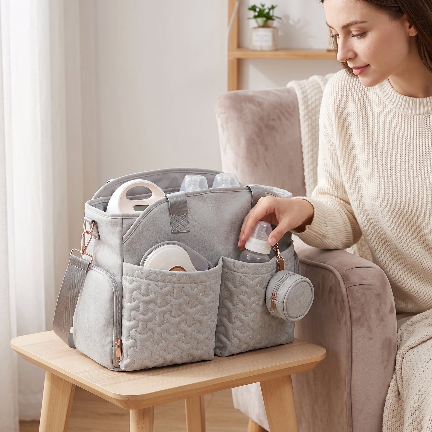 Breast Pump Carrying Tote Bag – Padded Travel Bag