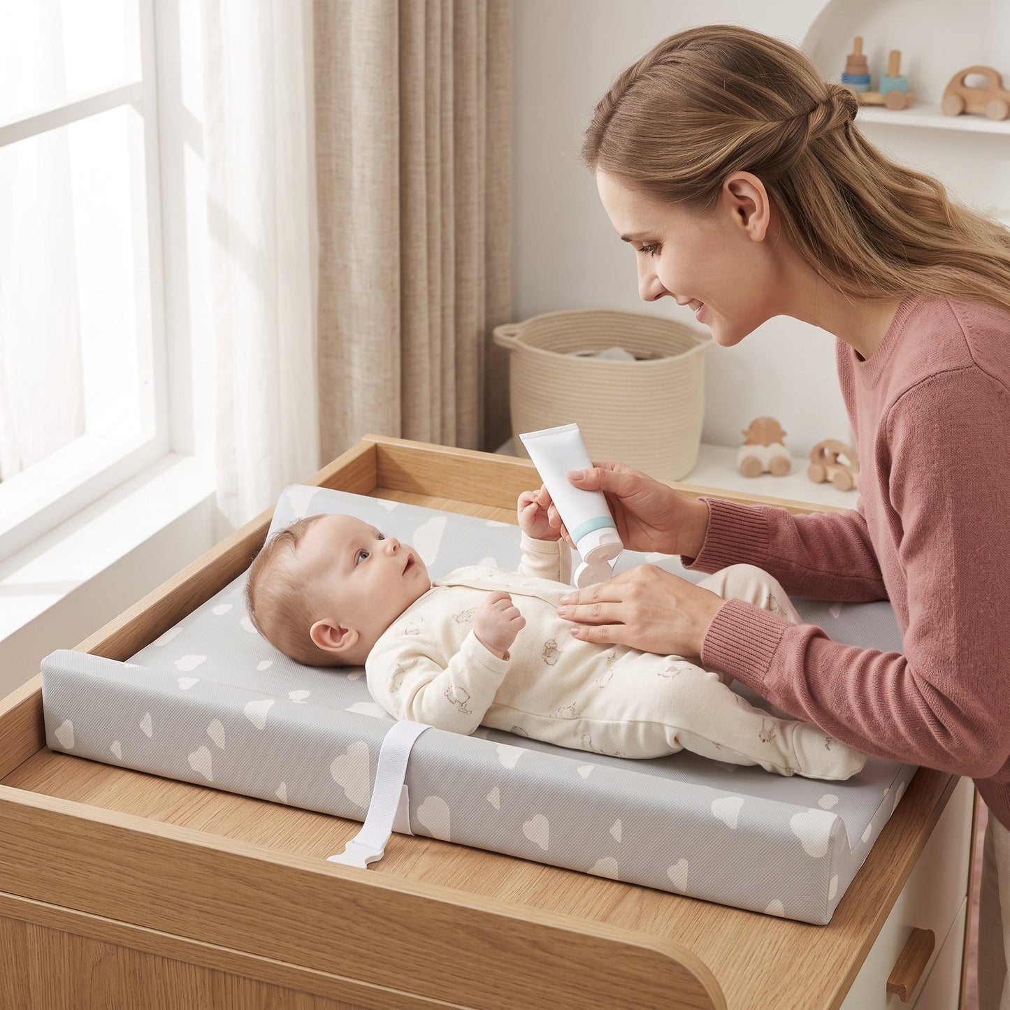 Wipeable Waterproof Baby Changing Mat – Portable Diaper Pad