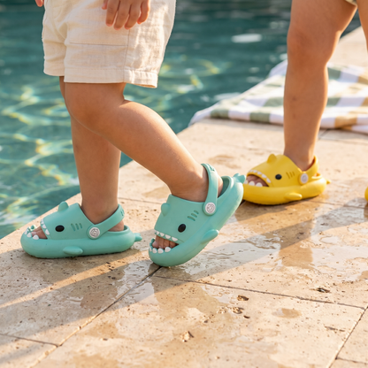 Kids Shark Pool Slide Sandals – Non-Slip Water Shoes