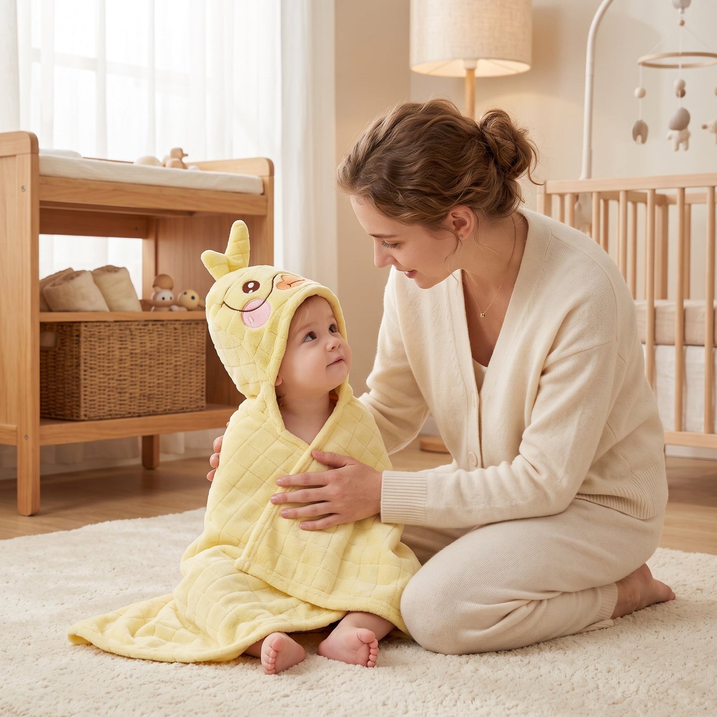 Baby Hooded Bath Towel Wrap – Soft Cotton Cover-Up